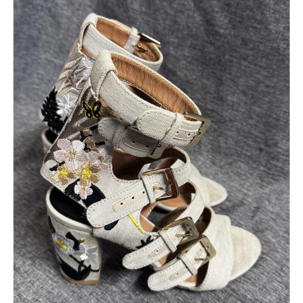 Laurence Dacade Nora Embroidered Buckle Heels Size Eu 36 US 5